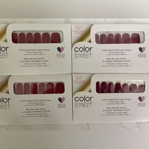 Color Street Nail Strips Dark Red Bundle